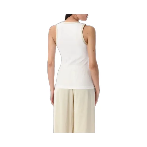 Contrasted-Border Scoop-Neck Tank Top