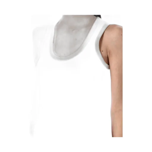 Contrasted-Border Scoop-Neck Tank Top