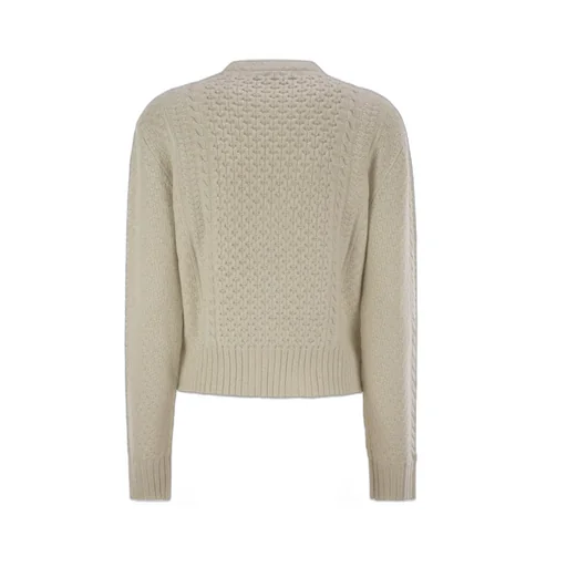 Cable-Knit Embellished Jumper