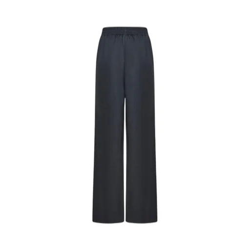 Flannel Wide-Leg Trousers