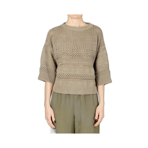 Open-Knit Cropped Jumper