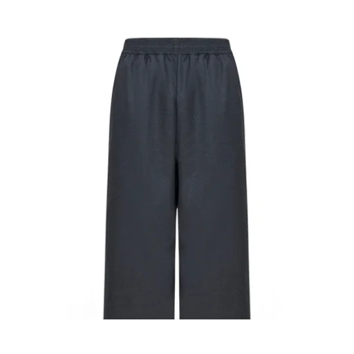 Flannel Wide-Leg Trousers
