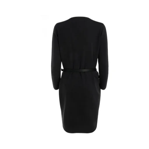 Belted V-Neck Dress