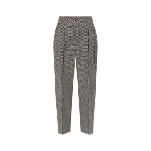 Tapered-Leg Checked Trousers