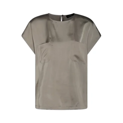 Crewneck Satin Top