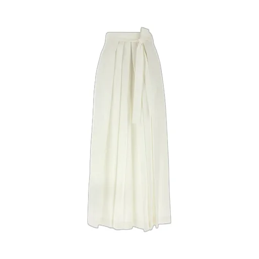 Pleated Tied-Waist Trousers