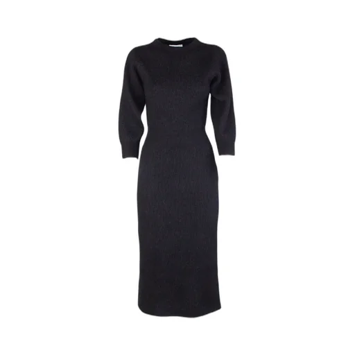 Long-Sleeved Ribbed Dress
