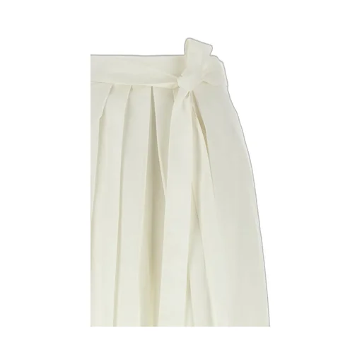 Pleated Tied-Waist Trousers