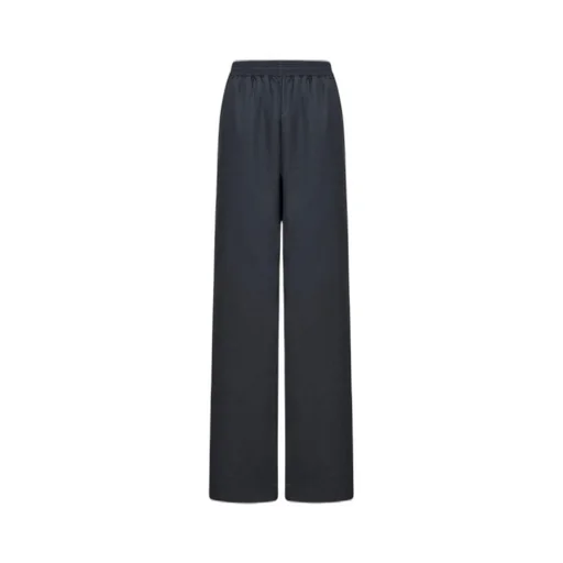 Flannel Wide-Leg Trousers