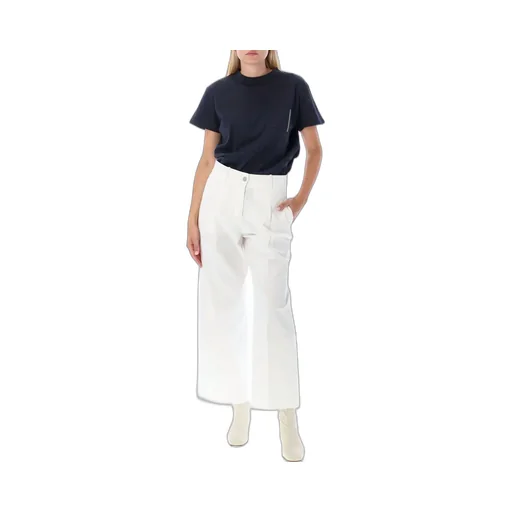 Wide-Leg Cropped Trousers