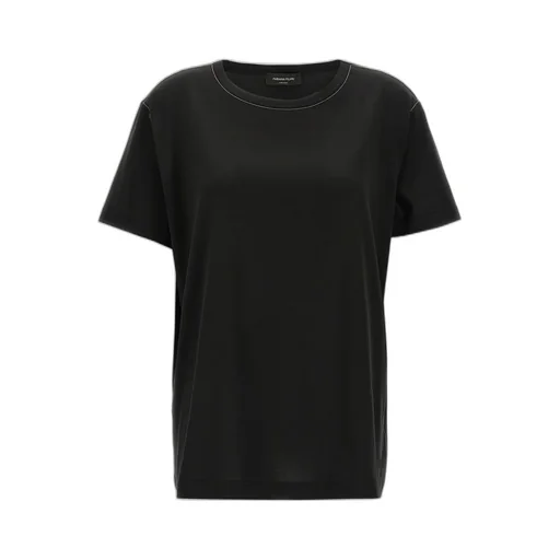 Filo Diamante Detailed Short Sleeved Basic T-Shirt