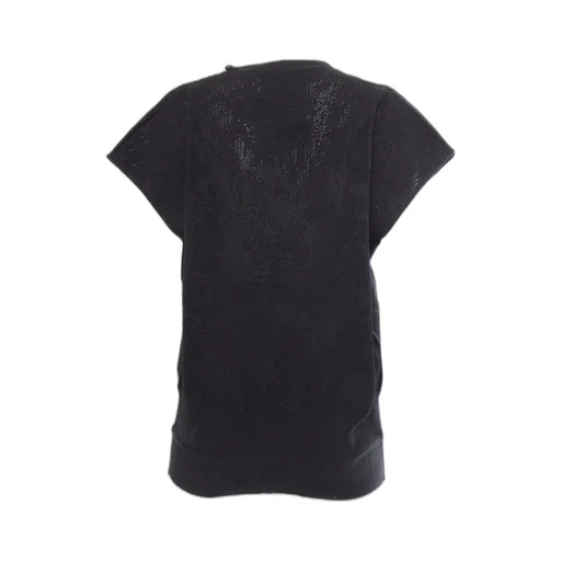 Open-Knit Drawstring Hem Top