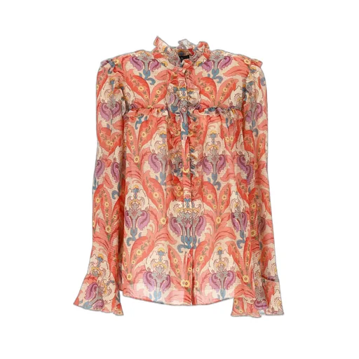 Floral Printed Ruffled Shirt