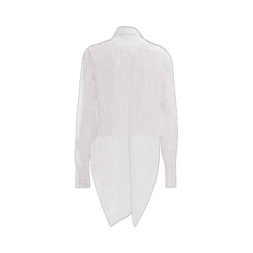 Crossed Front Striped Poplin Shirt