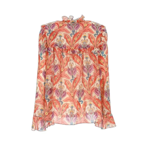 Floral Printed Ruffled Shirt
