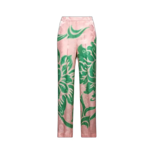 Rose Jacquard Pressed Crease Trousers