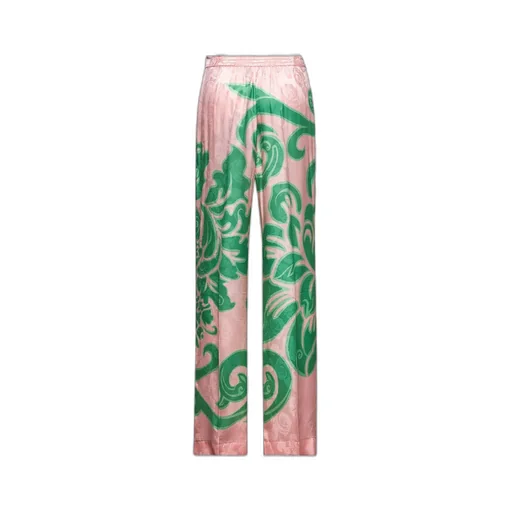 Rose Jacquard Pressed Crease Trousers