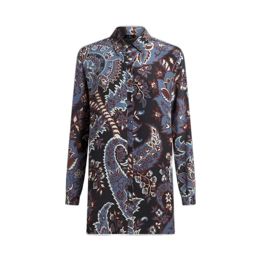 All-Over Printed Straight Hem Shirt