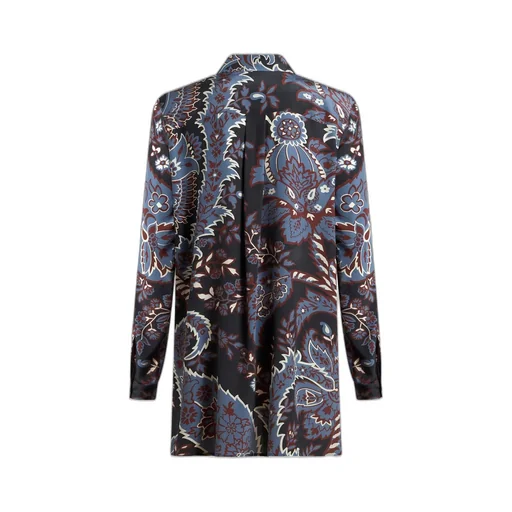 All-Over Printed Straight Hem Shirt