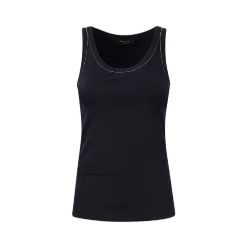 Bead Embellished Ribbed Tank Top