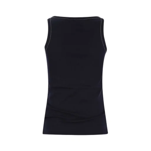 Bead Embellished Ribbed Tank Top
