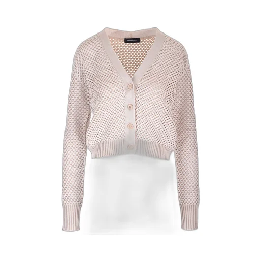 Long-Sleeved V-Neck Knitted Cardigan