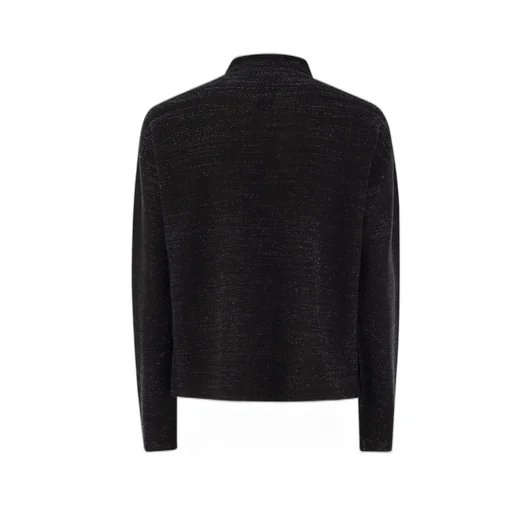 Lurex Detailed Polo Neck Jumper