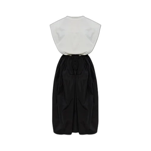 Panelled Crewneck Sleeveless Dress
