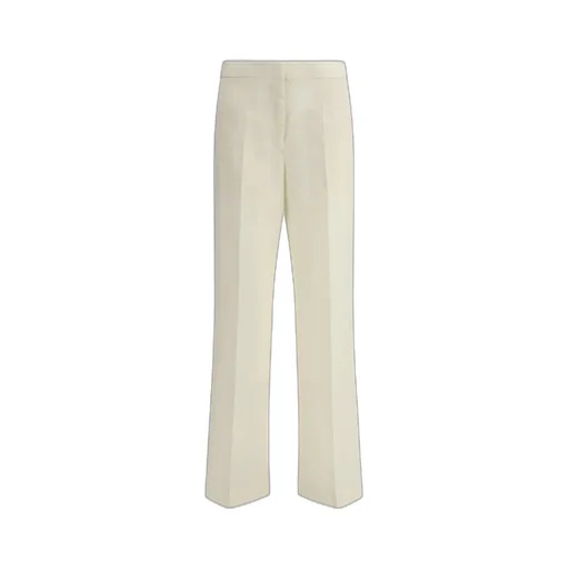 Straight-Leg Pleated Detail Trousers