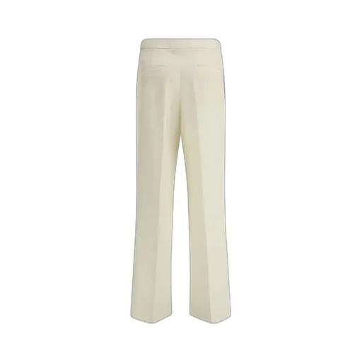 Straight-Leg Pleated Detail Trousers