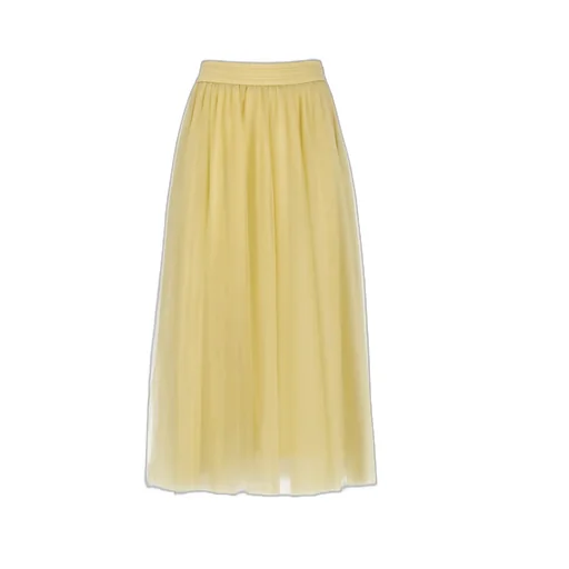 Tulle Wide Midi Skirt