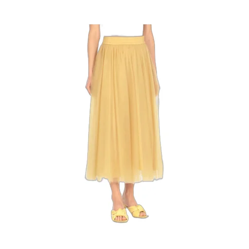 Tulle Wide Midi Skirt