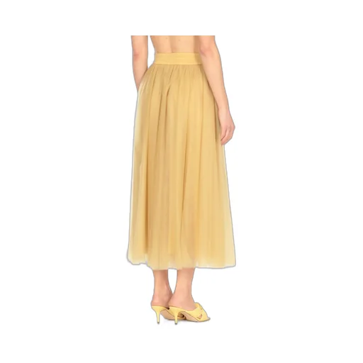 Tulle Wide Midi Skirt