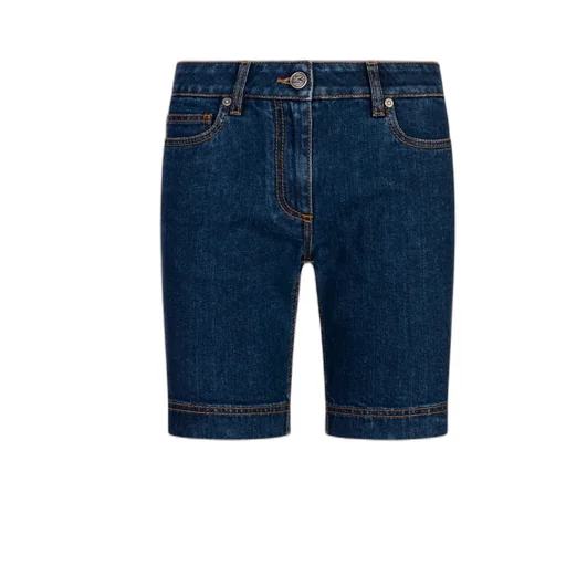 Logo Patch Denim Shorts