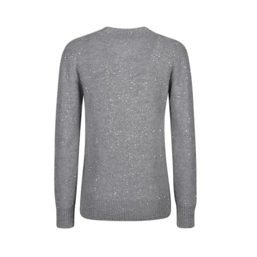 Sequin-Embellished V-Neck Jumper
