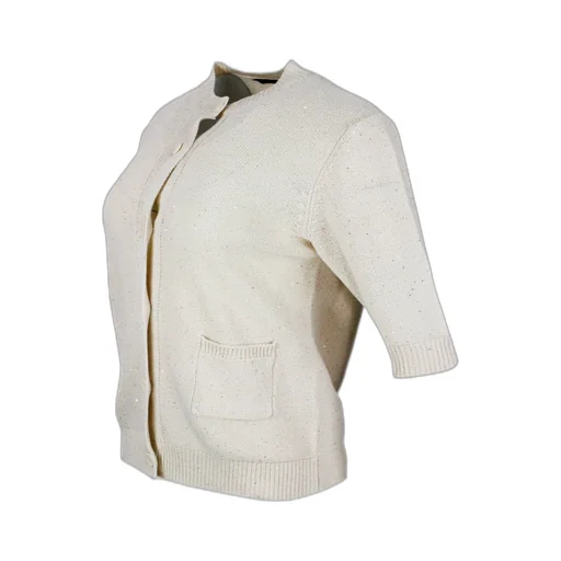 Sequin Crewneck 3/4 Sleeved Cardigan