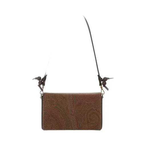 Paisley Jacquard Foldover Top Clutch Bag