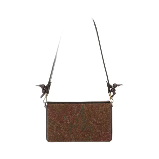 Paisley Jacquard Foldover Top Clutch Bag