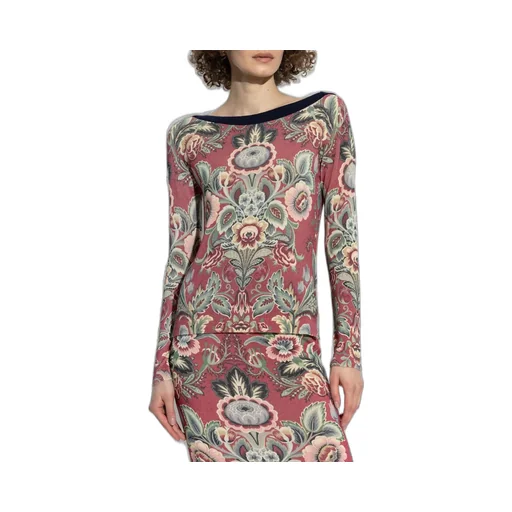 Floral Printed Knitted Jumper