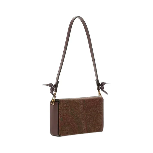 Paisley Jacquard Foldover Top Clutch Bag