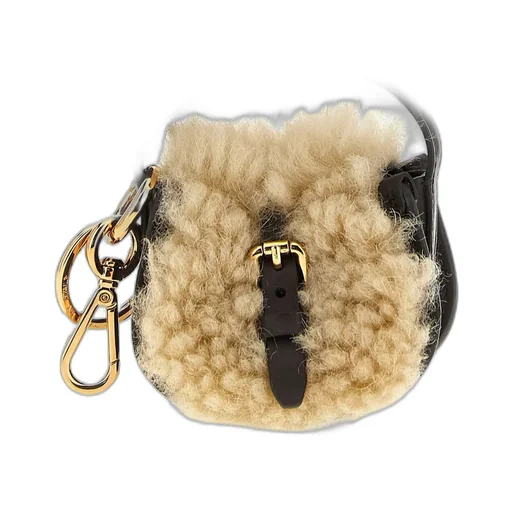 Shearling Bag Pendant Key Ring