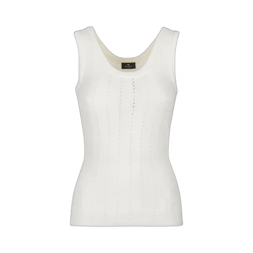 Hood And Punched Detailed Knit Vest Top