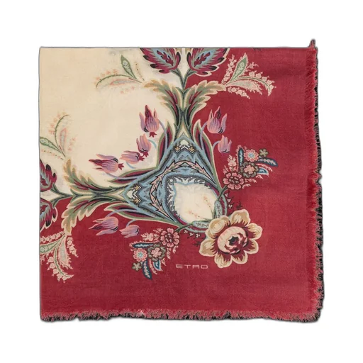 Patterned Frayed Edge Scarf