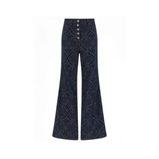 Jacquard Flared Jeans