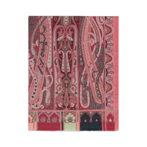 Paisley Printed Frayed-Edge Scarf