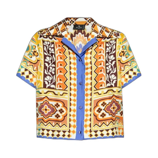 Floral Printed Bowling Shirt