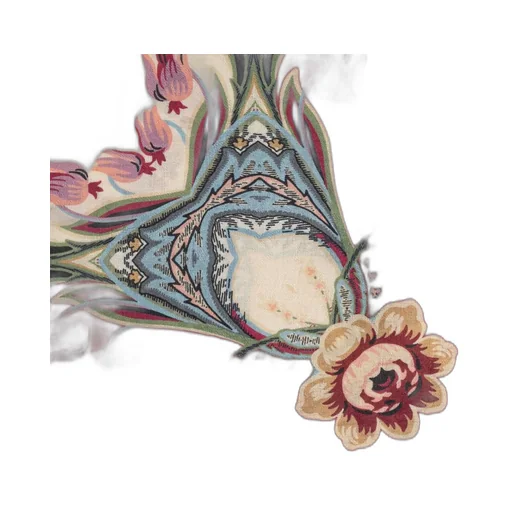 Patterned Frayed Edge Scarf