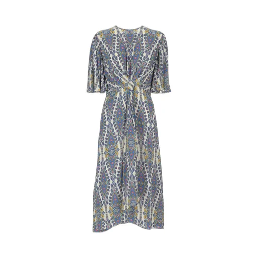 Paisley-Printed Short-Sleeved Dress