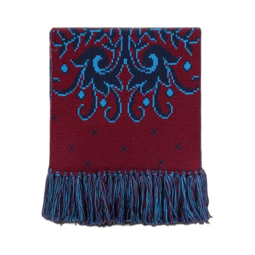 Patterned Fringed Scarf