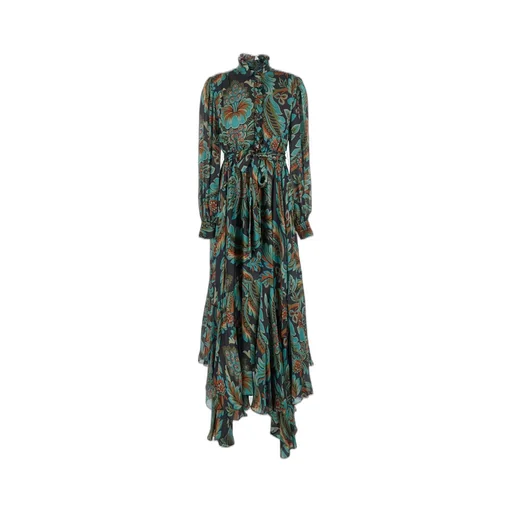 Paisley Printed Pleated Dress